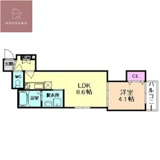 ルミエール放出【1階】の間取り