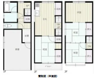 大阪府東大阪市中石切町5丁目【一戸建】の間取り
