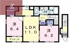 フロリア【202号室】の間取り