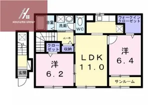 フロリア【203号室】の間取り