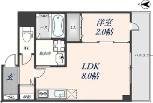 TERRA HIRANOHONMACHI【3階】の間取り
