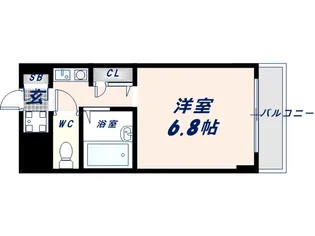 ブルグリンコート布施駅前【207号室】の間取り