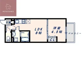 クレアール八戸ノ里【2階】の間取り