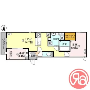 カーサルミノサ駒川【3階】の間取り