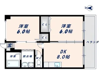 エスポアール布施【503号室】の間取り