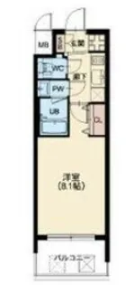 スプランディッド十三本町【612号室】の間取り