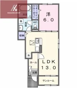 ジェダイト【106号室】の間取り