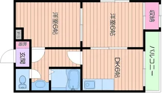 フレンドリー北田辺【3階】の間取り