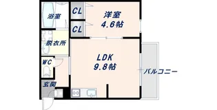ジーメゾン東大阪寿クラディア【2階】の間取り