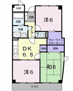 大阪府八尾市高砂町4丁目【マンション】の間取り