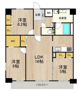 セノアタワー新大阪【13階】の間取り