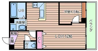 リバーライズ空堀【303号室】の間取り