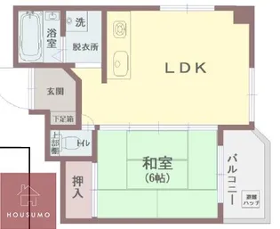 キャロル南桜塚【401号室】の間取り