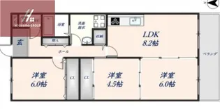 3LDKの間取り画像