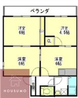 レジデンスミミー【502号室】の間取り