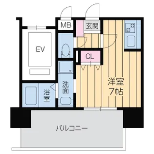 ドゥーエ森ノ宮【9階】の間取り