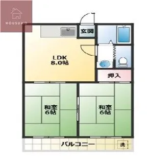 南野マンション【607号室】の間取り