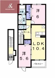 カーサ・フェリチェⅡ【201号室】の間取り