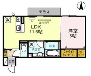 ラリュール【1階】の間取り