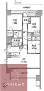 プラウド千里山田【0号室】の間取り