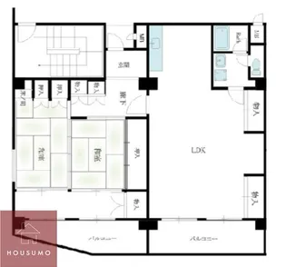 エバービューハイツ【10階】の間取り