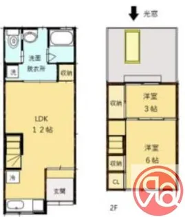 大阪府大阪市東住吉区矢田1丁目【一戸建】の間取り