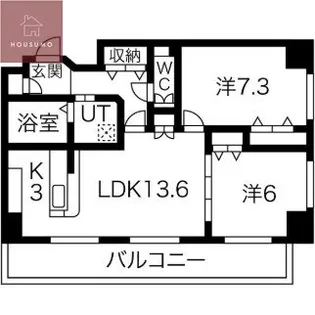 大阪府大阪市平野区喜連東2丁目【マンション】の間取り