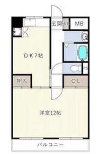 フローライト豊里1【1階】の間取り