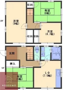 大阪府豊中市熊野町4丁目【一戸建】の間取り