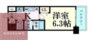 プレサンス新大阪イオリア【10階】の間取り