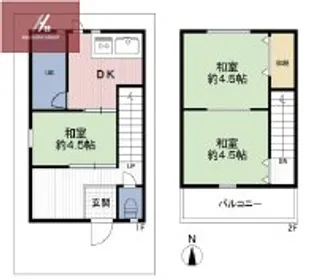 大阪府東大阪市新池島町3丁目【一戸建】の間取り