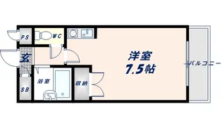 SENTIA八戸ノ里【108号室】の間取り