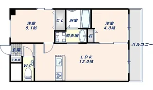 クリスタルコート【706号室】の間取り