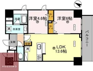 セレーノ北野【7階】の間取り