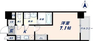 アドバンス大阪城グロリア【6階】の間取り