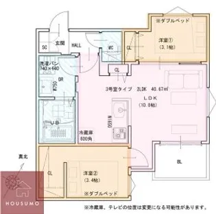 REGALEST-KLC塚本【103号室】の間取り