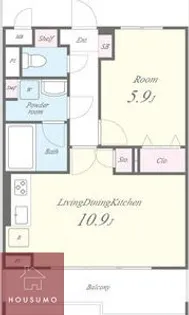 メゾン・ハナミズキ豊中【105号室】の間取り