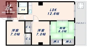 三京ビル【804号室】の間取り