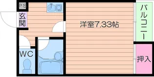 ビロウズコマガワパート1【2階】の間取り