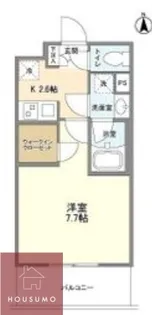 ウェルスクエア豊中服部【206号室】の間取り