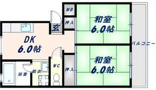 大蓮グリーンマンション【203号室】の間取り