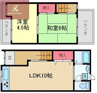 大阪府大阪市平野区喜連1丁目【一戸建】の間取り