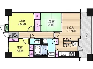 エスリード住吉公園通り【4階】の間取り