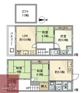 大阪府吹田市金田町【一戸建】の間取り
