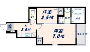 グラシア【1階】の間取り