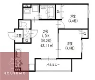 クリエオーレ原町【3階】の間取り