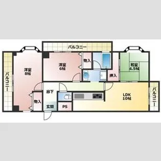 セゾン弐番館【5階】の間取り