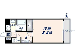 メルディアキューブやえのさと【603号室】の間取り