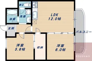 グリースシャトー桃山台【507号室】の間取り