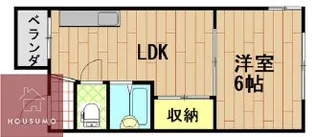 メゾンドリュウ北野【101号室】の間取り